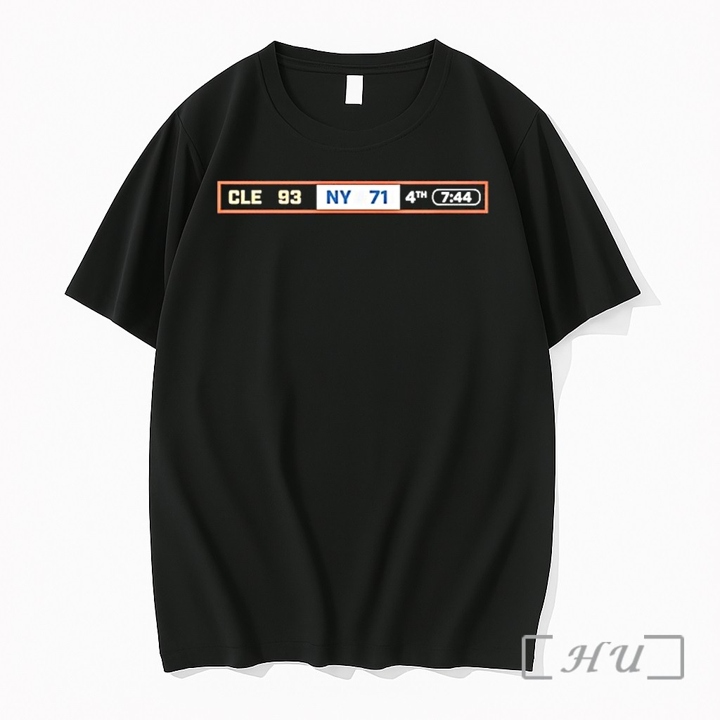 Officials The Comeback Scorebug Cleveland 93 New York 71 Premium T Shirts Sweater Hoodie