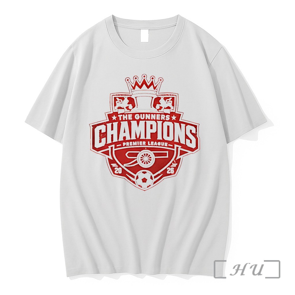 Officials The Gunners Champions Arsenal Premier League Champions 2025 26 Vintage Premium T Shirts Sweater Hoodie