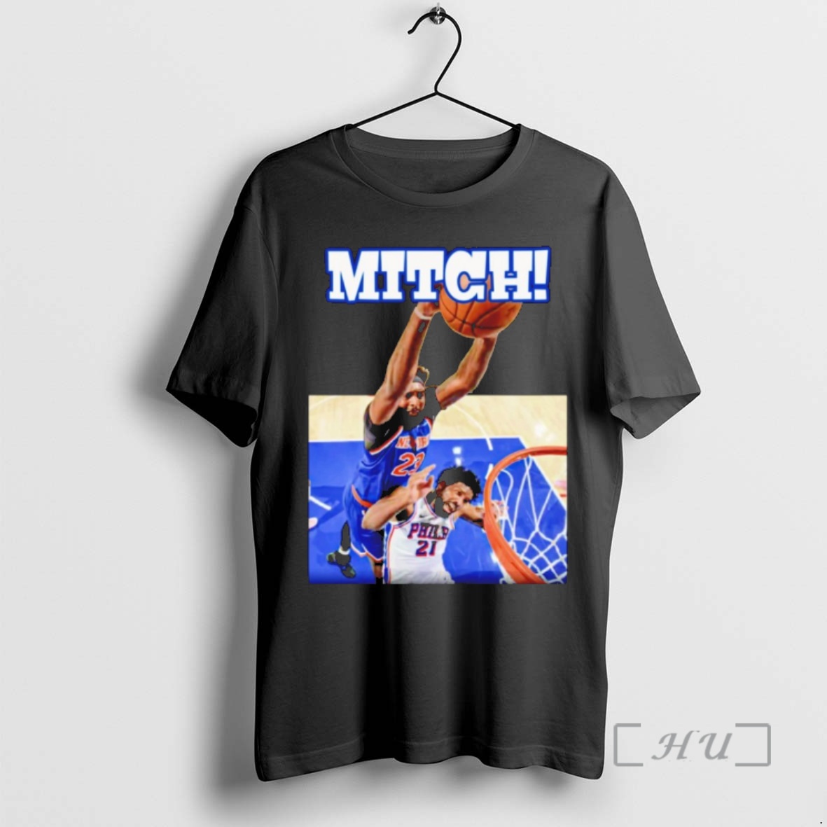 Officials The Knicks Game 4 Mitch Joel Embiid Vs Mitchell Robinson Nba Moment Art Premium T Shirts Sweater Hoodie