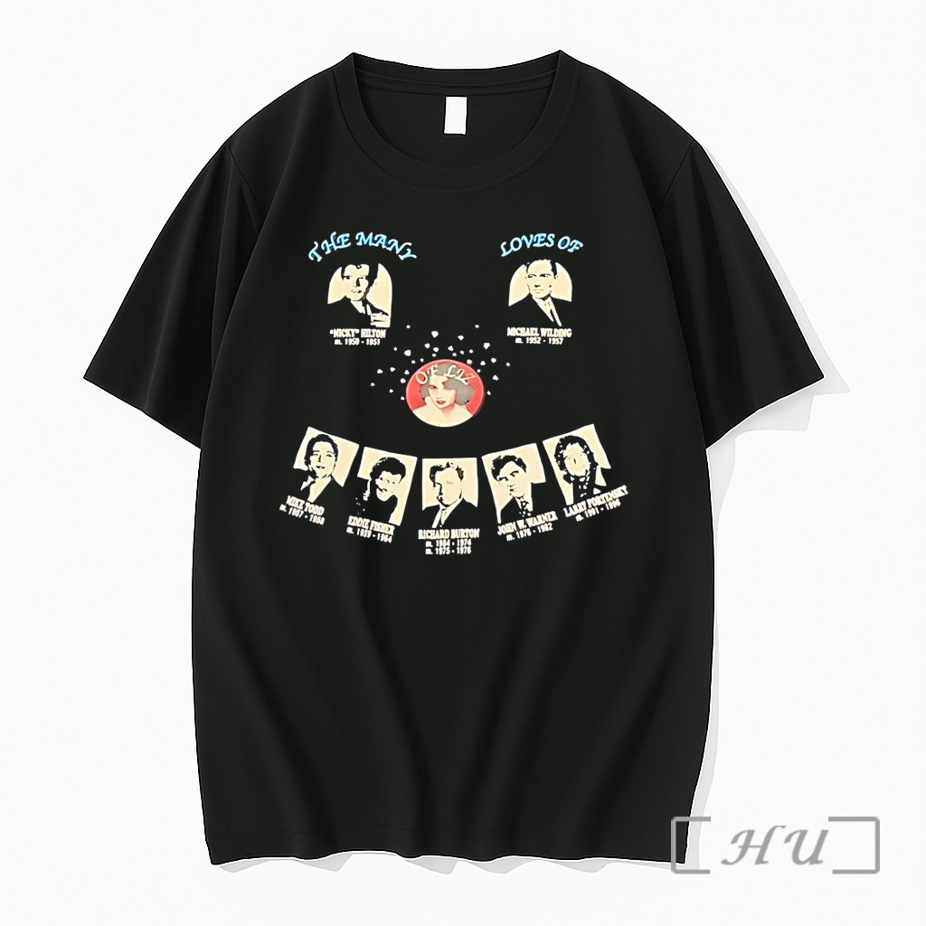 Officials The Many Loves Of Liz Elizabeth Taylor Husbands Premium T Shirts Sweater Hoodie