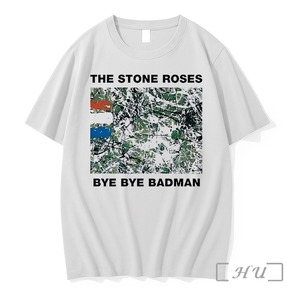 Officials The Stone Roses Bye Bye Badman Single Cover Art Madchester Icon Abstract Paint Splatter French Flag Protest Music Timeless Classic 2026 White Premium T Shirts Sweater Hoodie