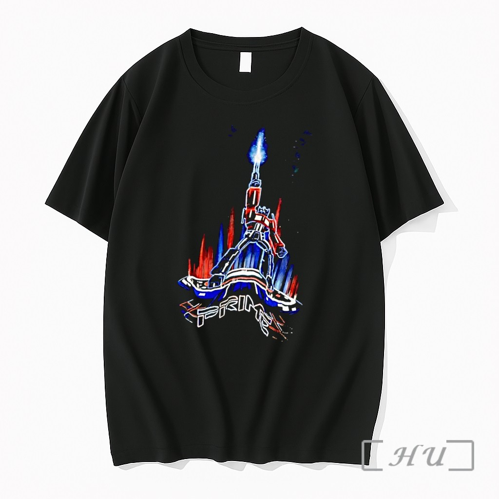 Officials Transformers Optimus Prime Neon Glow Prime Text Retro Sci Fi 2026 Legacy Black Premium T Shirts Sweater Hoodie