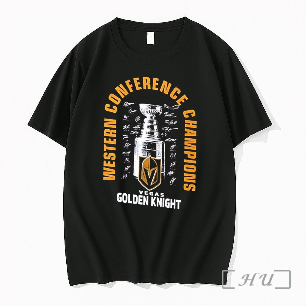 Officials Vegas Golden Knights 2026 Nhl Western Conference Champions Signatures Trophy Tee Premium T Shirts Sweater Hoodie