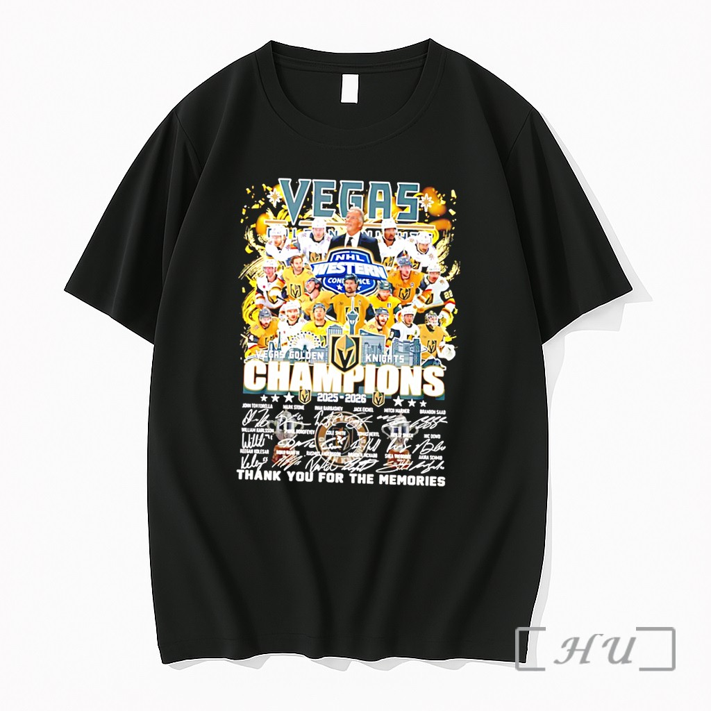Officials Vegas Golden Knights Western Conference Champions 2026 Thank You For The Memories Tee Premium T Shirts Sweater Hoodie