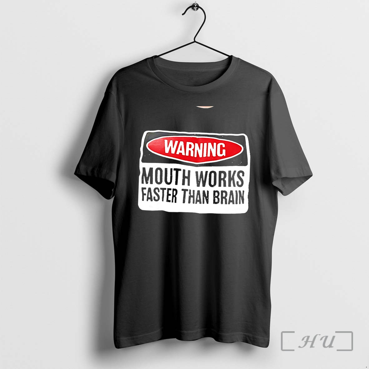 Officials Warning Mouth Works Faster Than Brain Simple Text Tee Premium T Shirts Sweater Hoodie