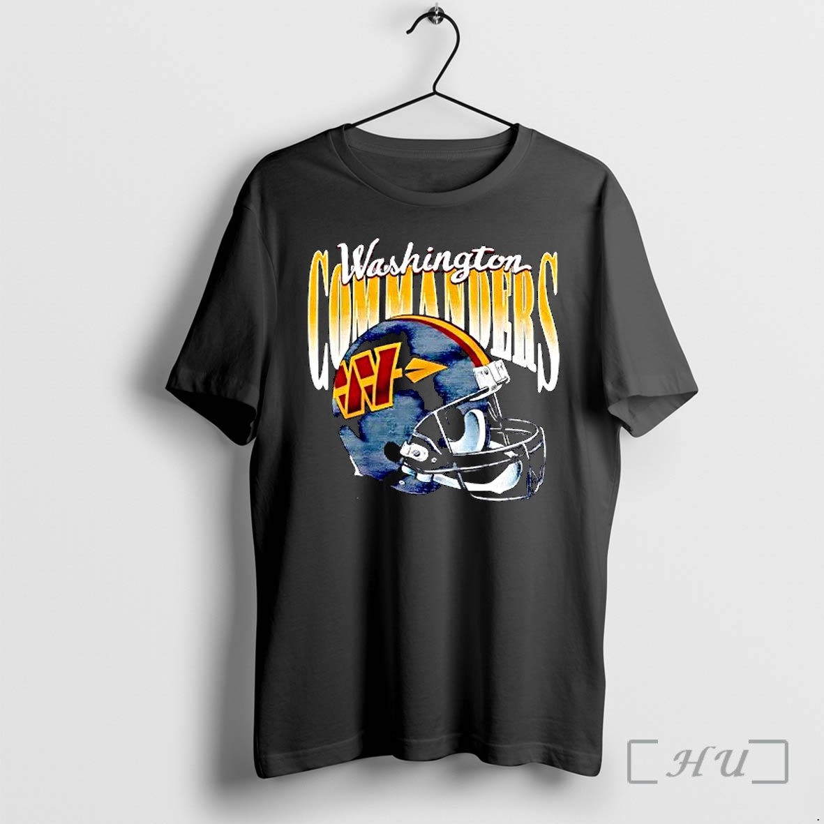 Officials Washington Commanders Charcoal Gradient Helmet Premium T Shirts Sweater Hoodie