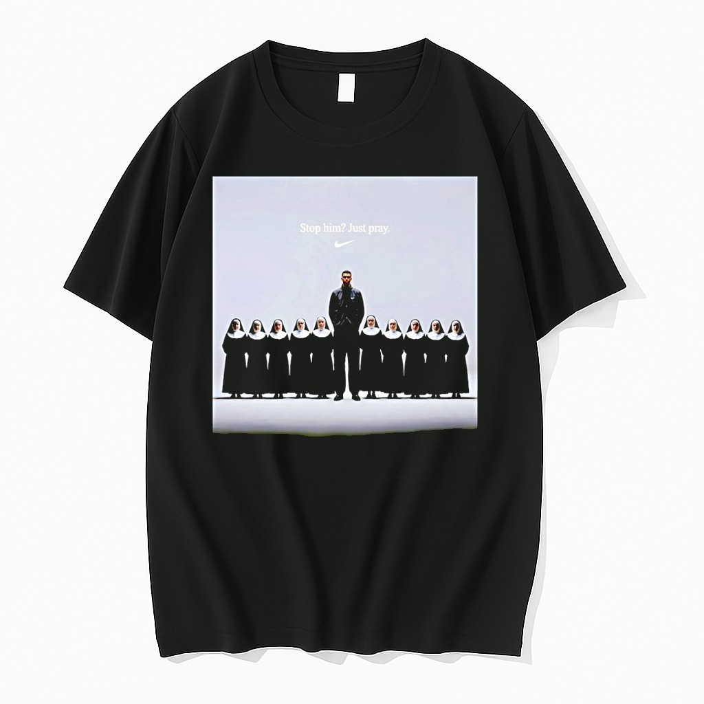 Officials Wemby Victor Wembanyama Nun Stop Him Just Pray Nike Logo Premium T Shirt Sweatshirt Hoodie