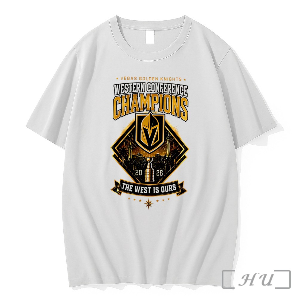 Officials Western Conference Champions 2026 Vegas Golden Knights The West Is Ours Skyline Tee Premium T Shirts Sweater Hoodie