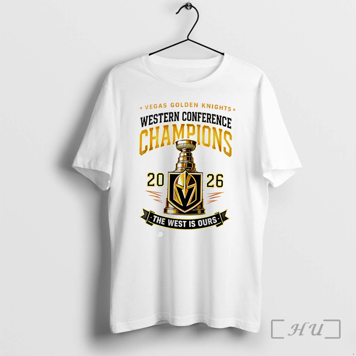 Officials Western Conference Champions 2026 Vegas Golden Knights The West Is Ours Trophy Tee Premium T Shirts Sweater Hoodie