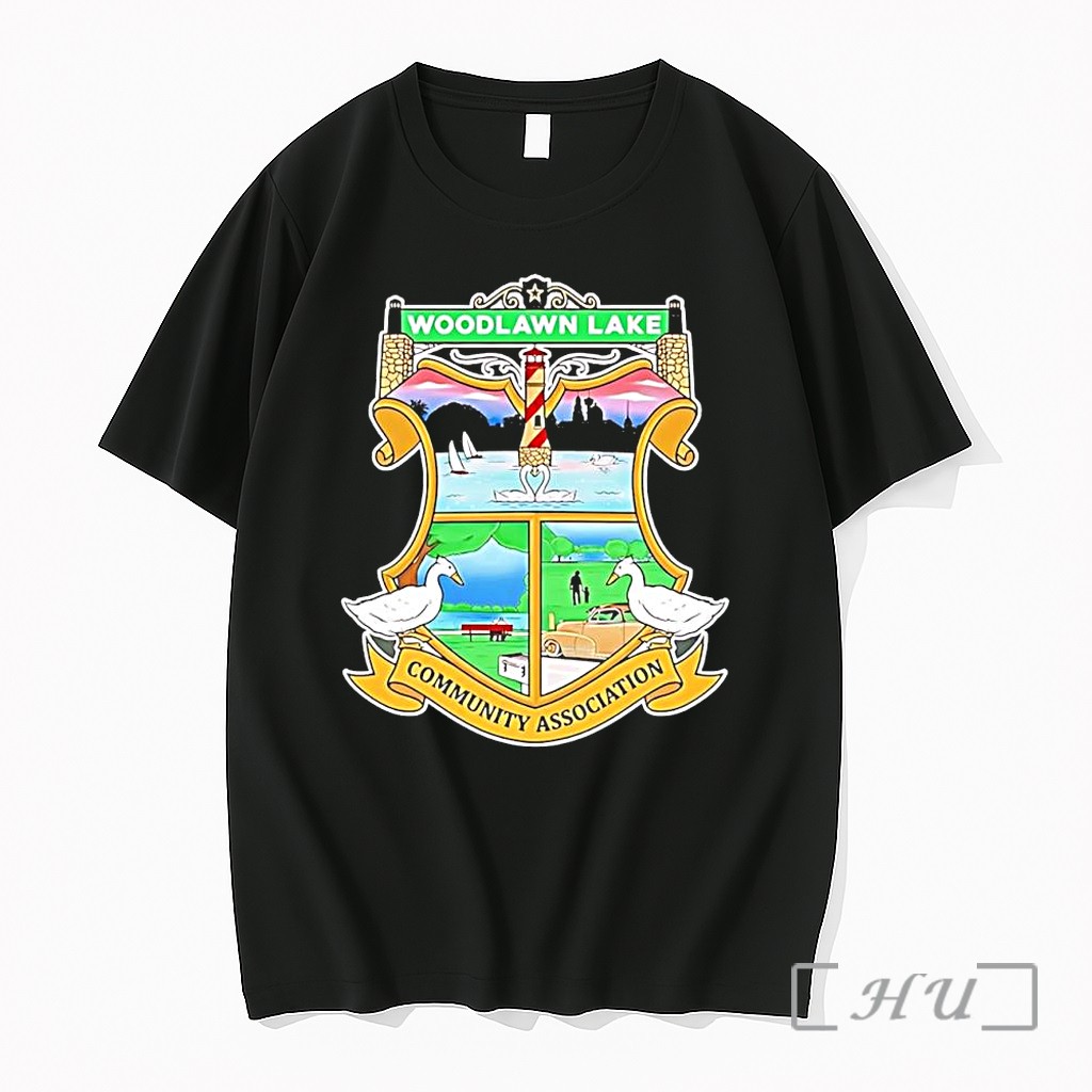 Officials Woodlawn Lake Community Association Crest Lake Life Premium T Shirts Sweater Hoodie