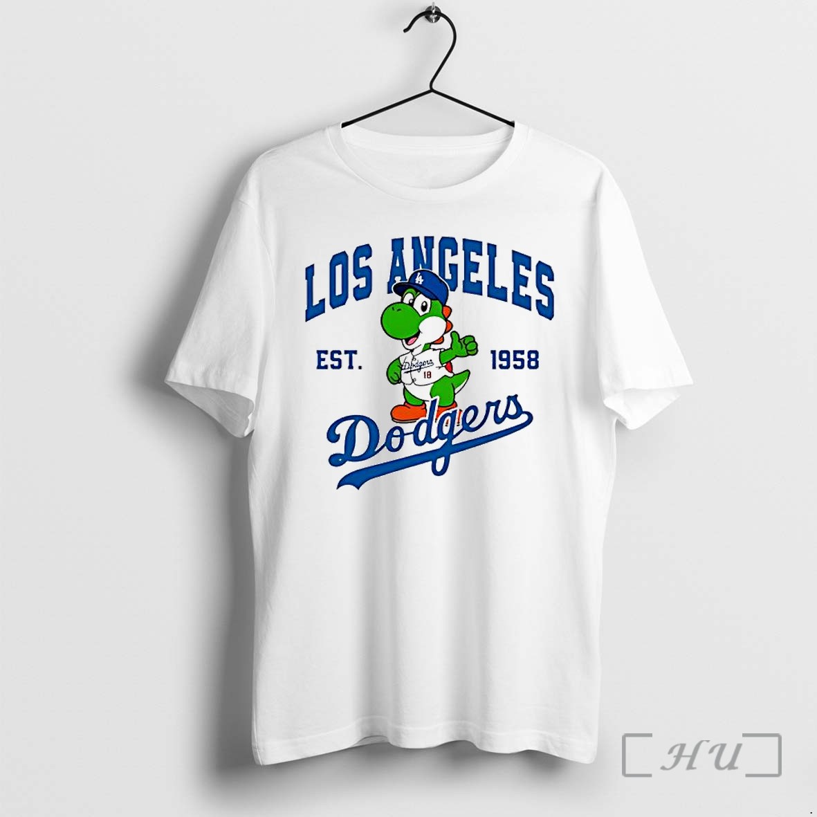 Officials Yoshi Los Angeles Dodgers Baseball Est 1958 Mascot Premium T Shirts Sweater Hoodie