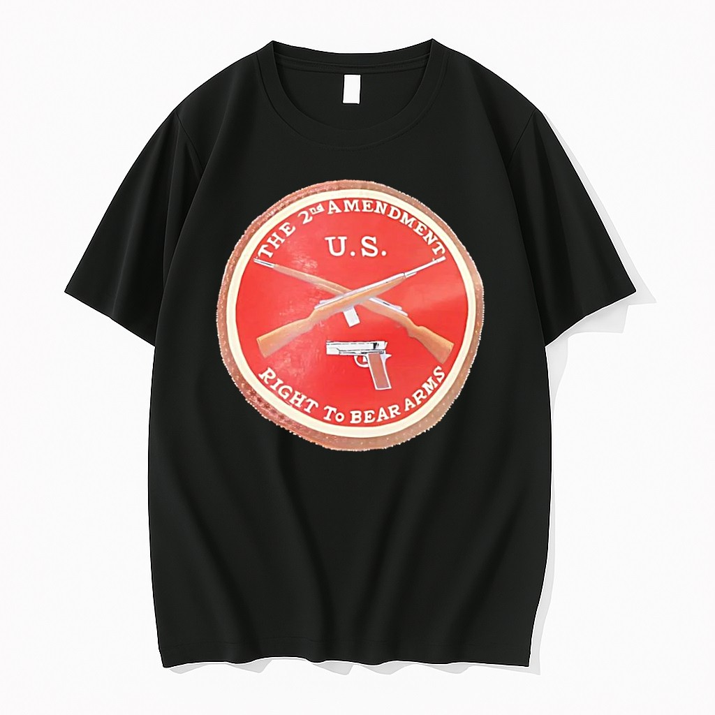 Original American Constitutional Freedom The 2nd Amendment U S Right To Bear Arms Rifles Pistol Black Tshirts