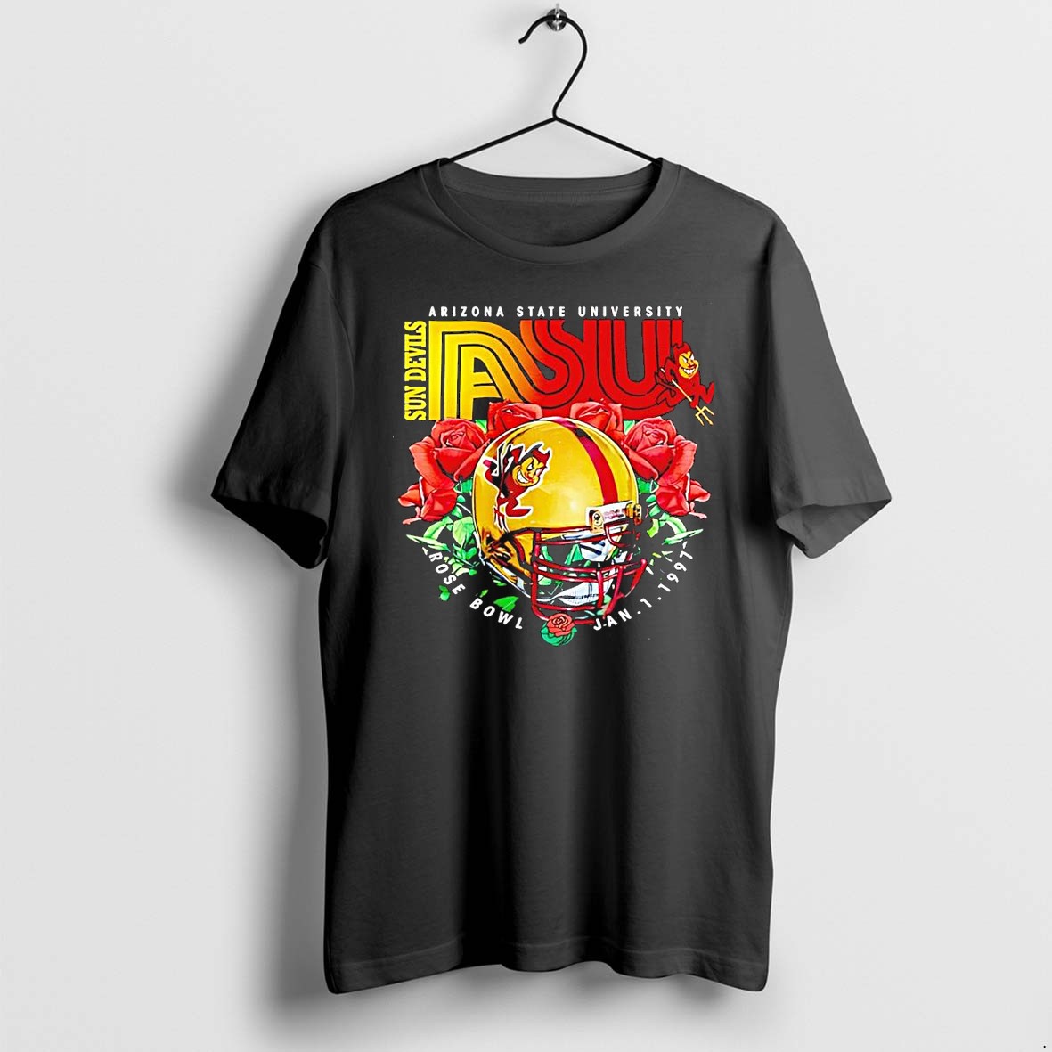 Original Arizona State University Sun Devils Asu Rose Bowl 1997 Ncaa Football Helmet Roses Tshirts