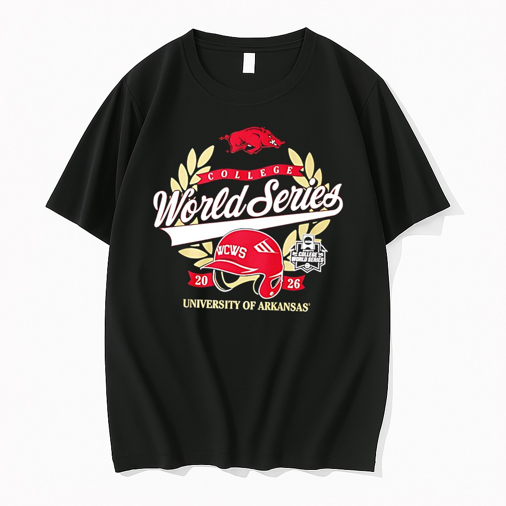 Original Arkansas Razorbacks Softball 2026 College World Series Helmet Tee Tshirts