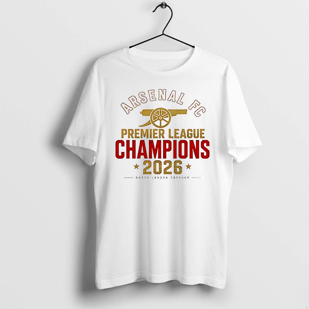 Original Arsenal Fc Premier League Champions 2026 Cannon Logo Tshirts
