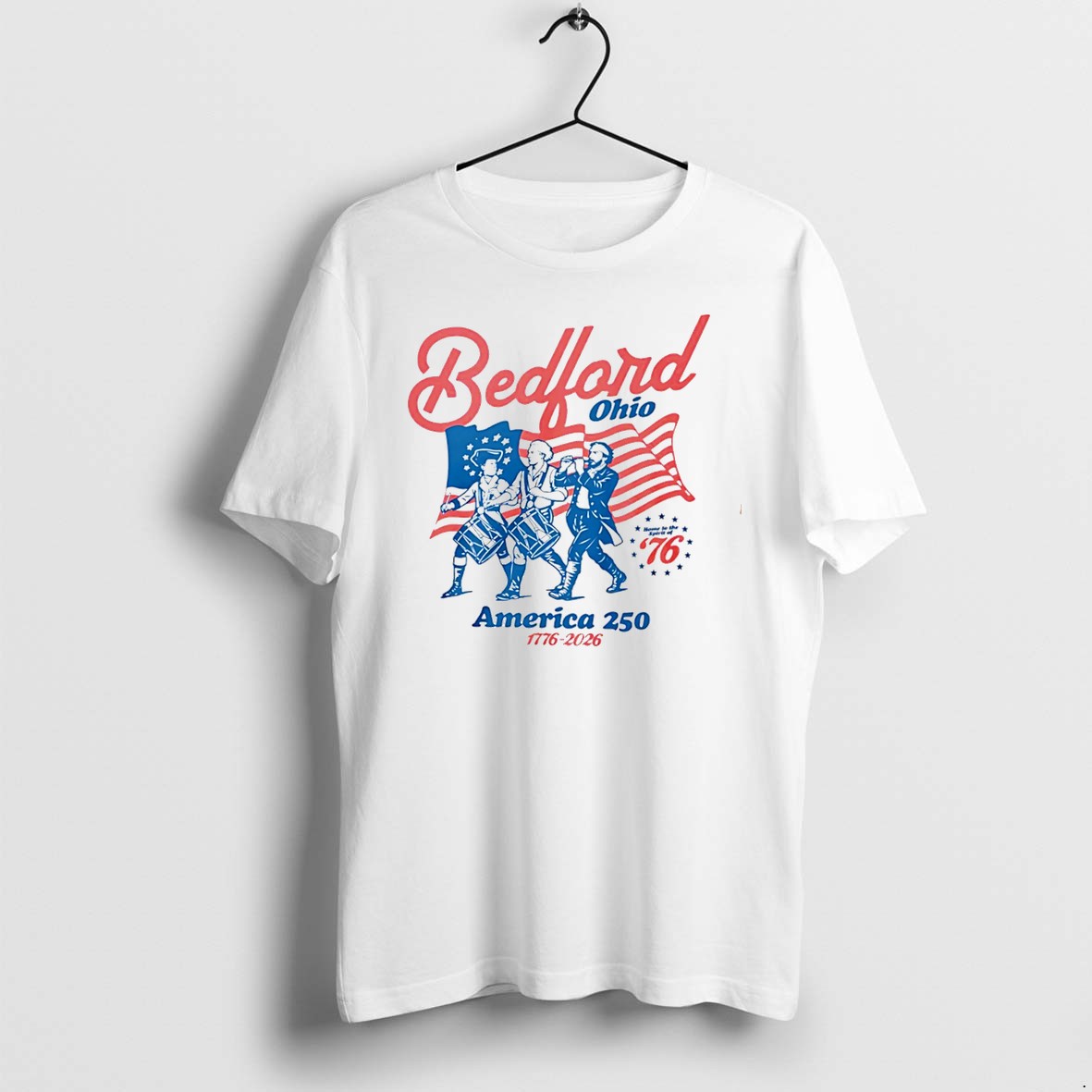 Original Bedford Ohio America 250 Spirit Of 76 Niche Tee Tshirts