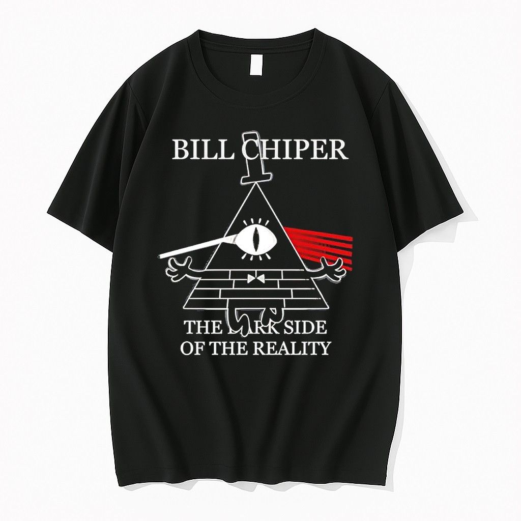 Original Bill Chipher Gravity Falls Dark Side Of The Reality Pyramid Eye Pink Floyd Mashup Tshirts