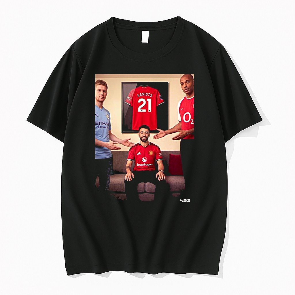 Original Bruno Fernandes Manchester United 2025 2026 Premier League 21 Assists Record Breaker 1 Tshirts