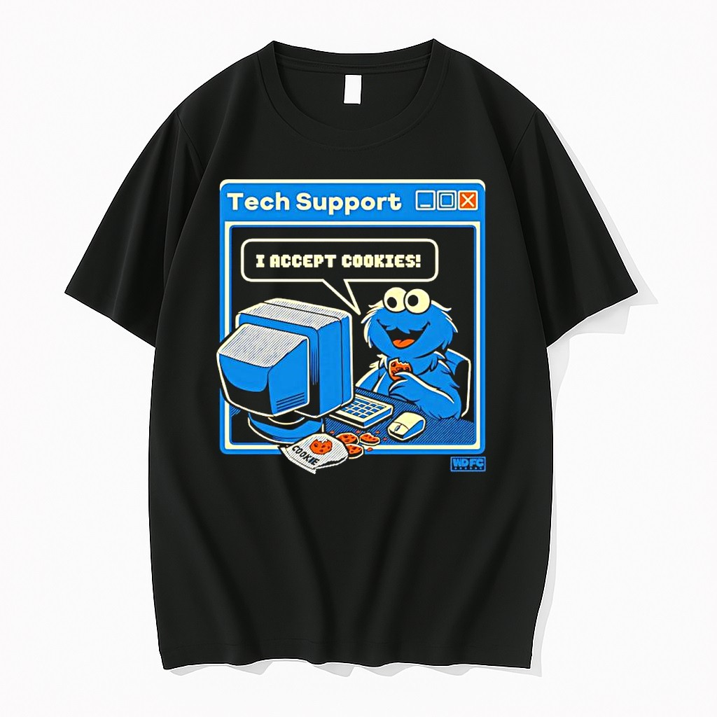 Original Cookie Monster I Accept Cookies Tech Support Tshirts