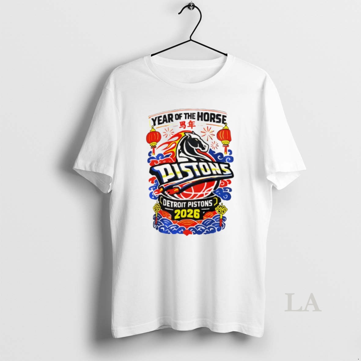 Original Detroit Pistons Year Of The Horse 2026 Vintage Shirt