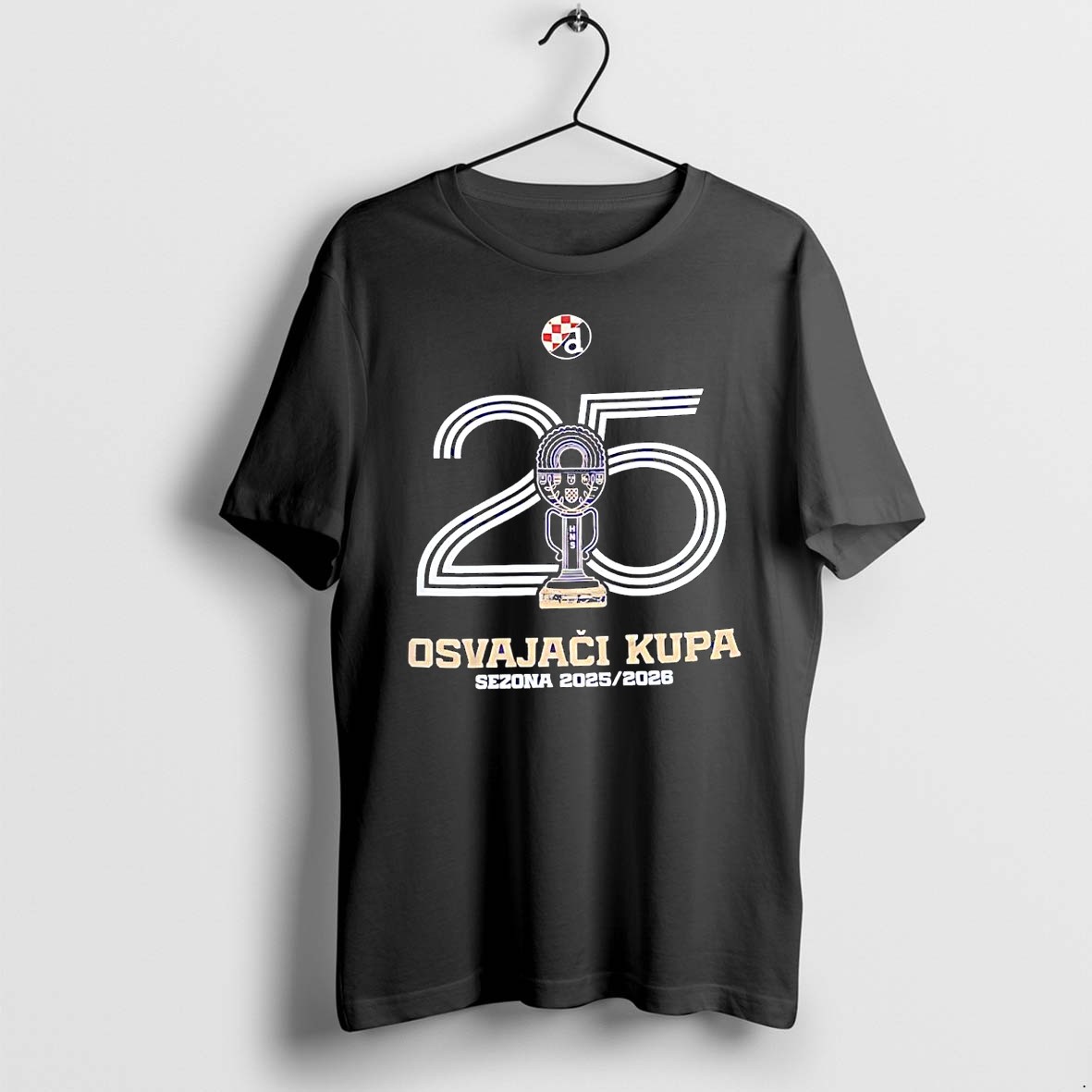 Original Dinamo Zagreb 25th Anniversary Hns Cup Winners 2025 2026 Soccer Trophy Tshirts