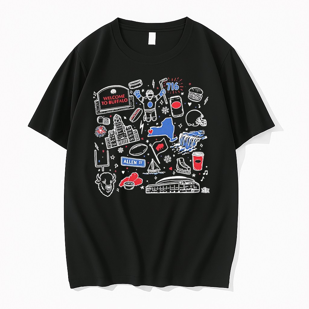 Original Doodles Welcome To Buffalo Graphic Tshirts