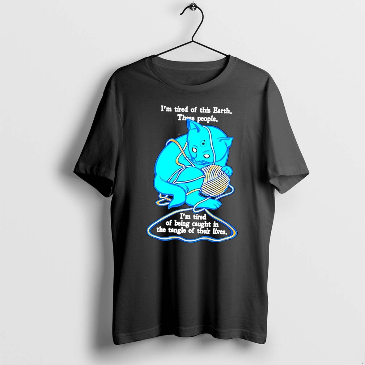Original Dr Manhattan Im Tired Of This Earth Cat Black Tshirts