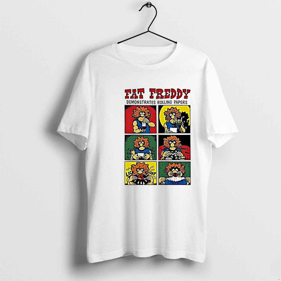 Original Fat Freddy Demonstrates Rolling Papers Fabulous Furry Freak Brothers Tshirts