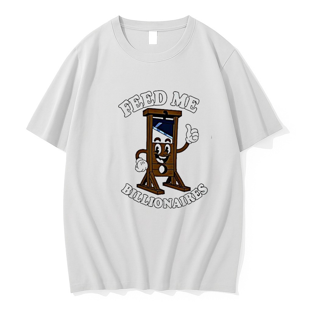 Original Feed Me Billionaires Cartoon Guillotine Tshirts