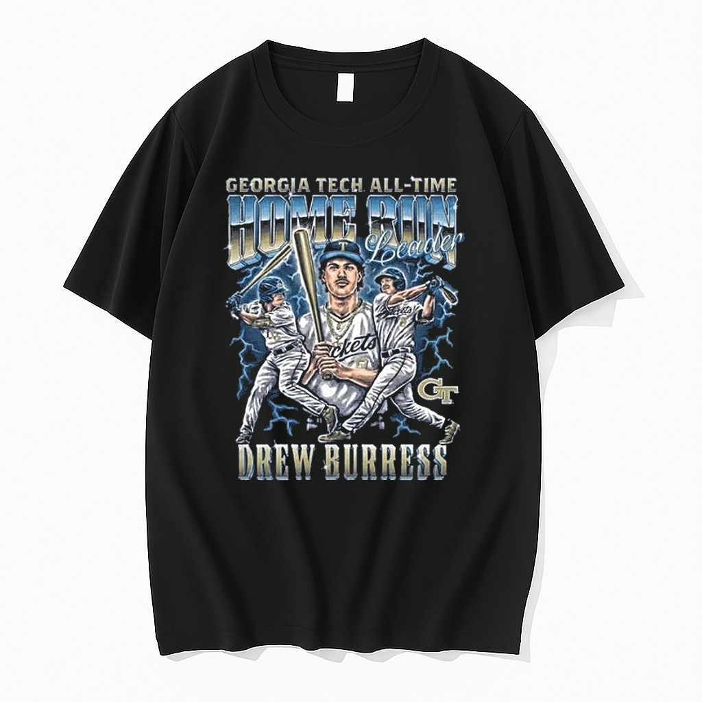 Original Georgia Tech All Time Homerun Leader Drew Burress 1 Tshirts
