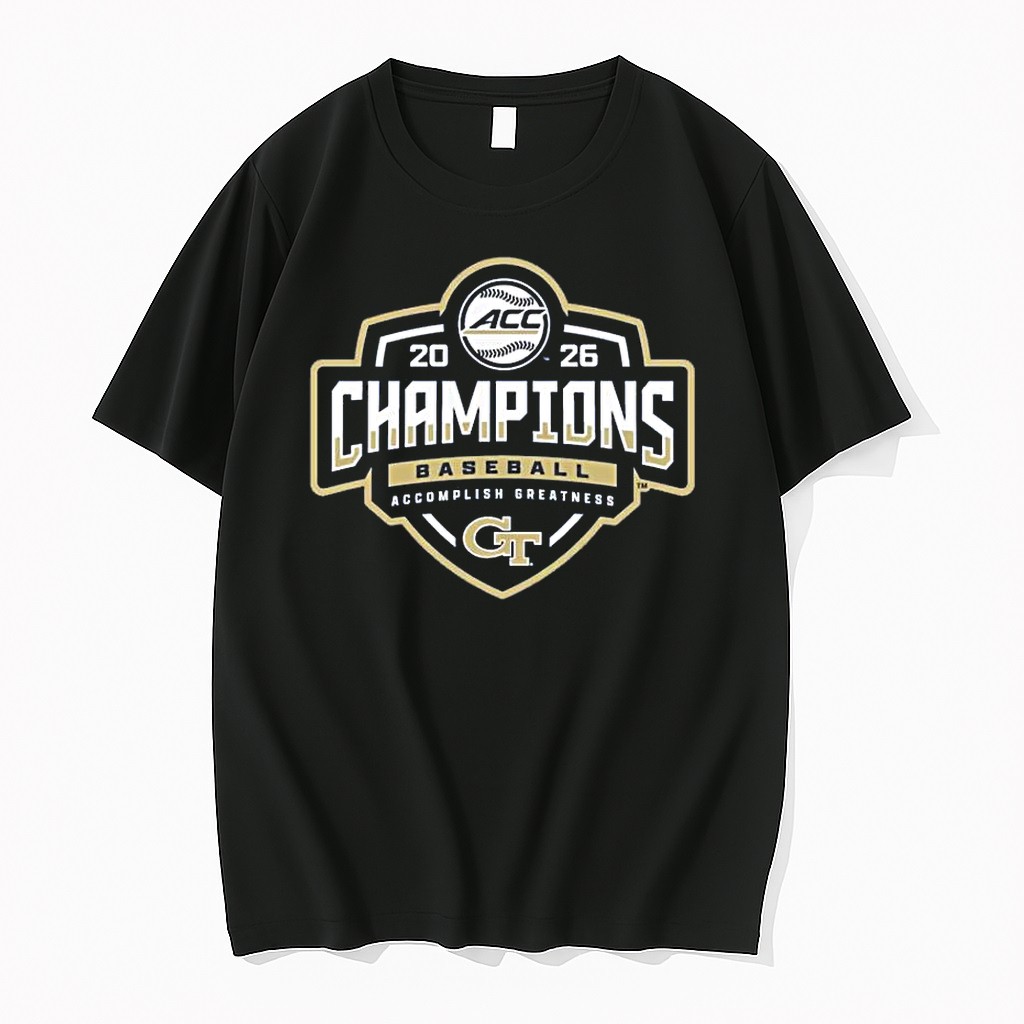 Original Georgia Tech Yellow Jackets Baseball Acc Tournament Champions 2026 New Design 1 Tshirts