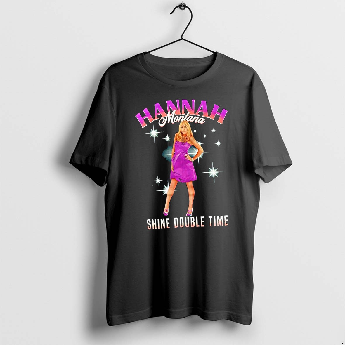 Original Hannah Montana Miley Cyrus Shine Double Time Pop Star Tshirts