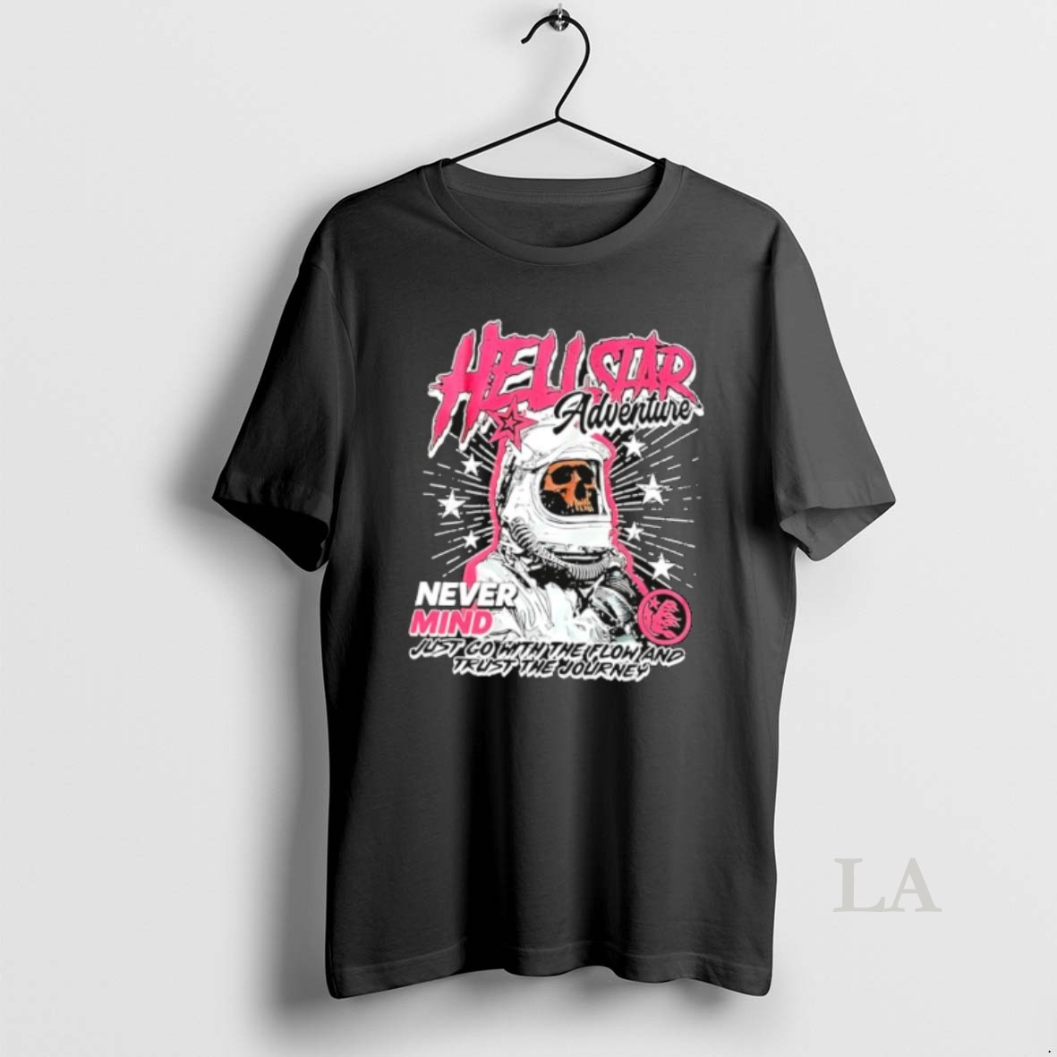 Original Hell Star Adventure Astronaut Skull Never Mind Shirt