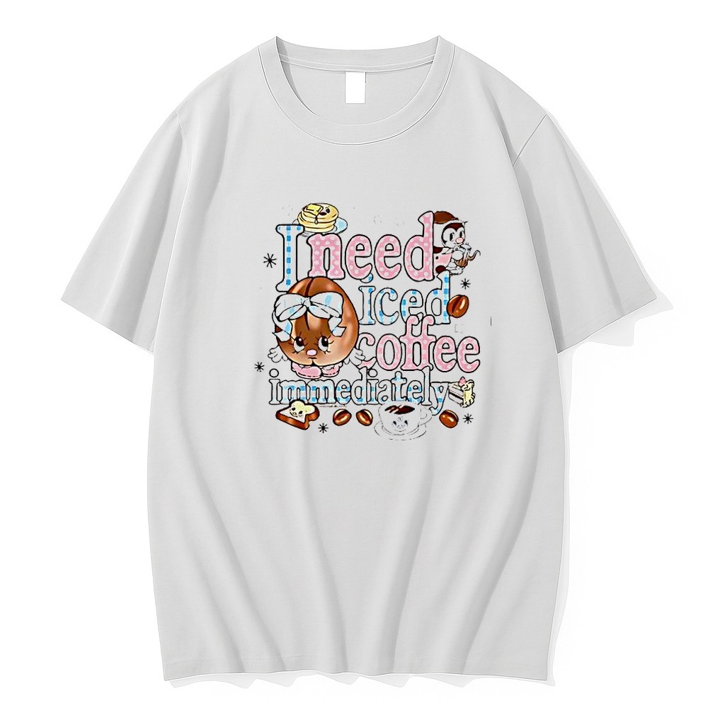 Original I Need Iced Coffee Immediately Coffee Pancakes Tshirts