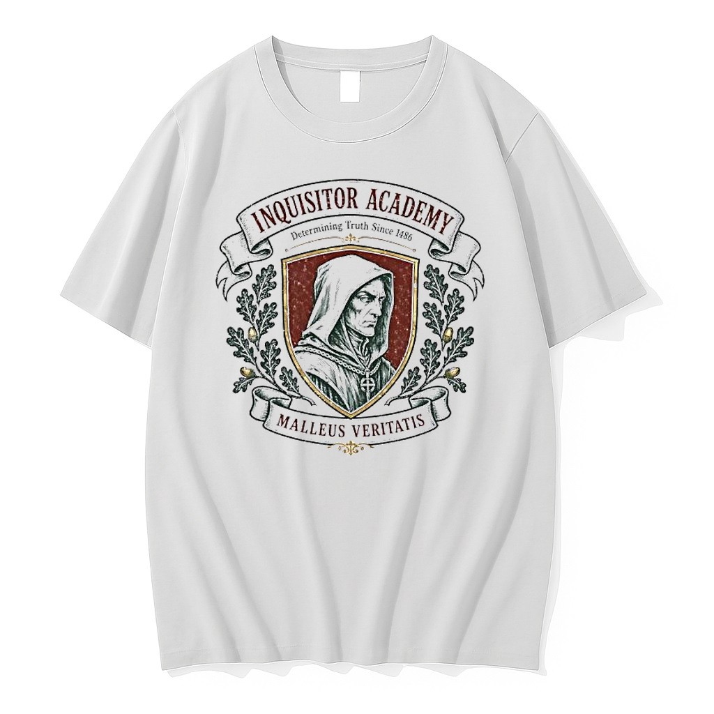 Original Inquisitor Academy Malleus Veritatis Hooded Monk Determining Truth 1486 Tshirts