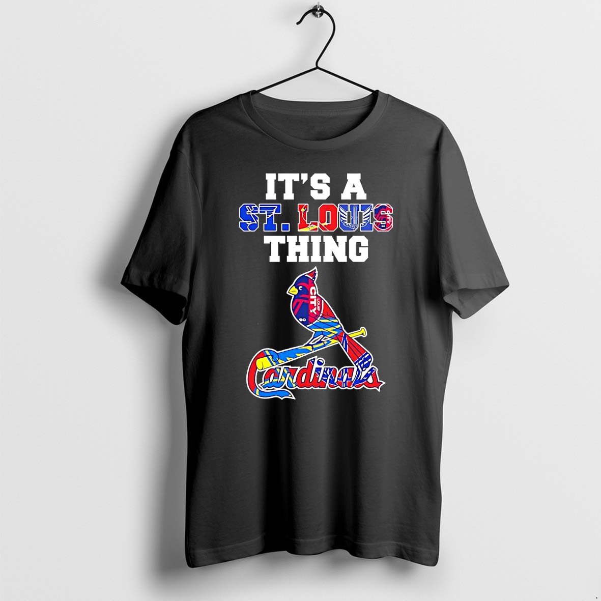 Original Its A St Louis Thing St Louis Blues Cardinals Battlehawks City Sc Logo Mashup Tshirts