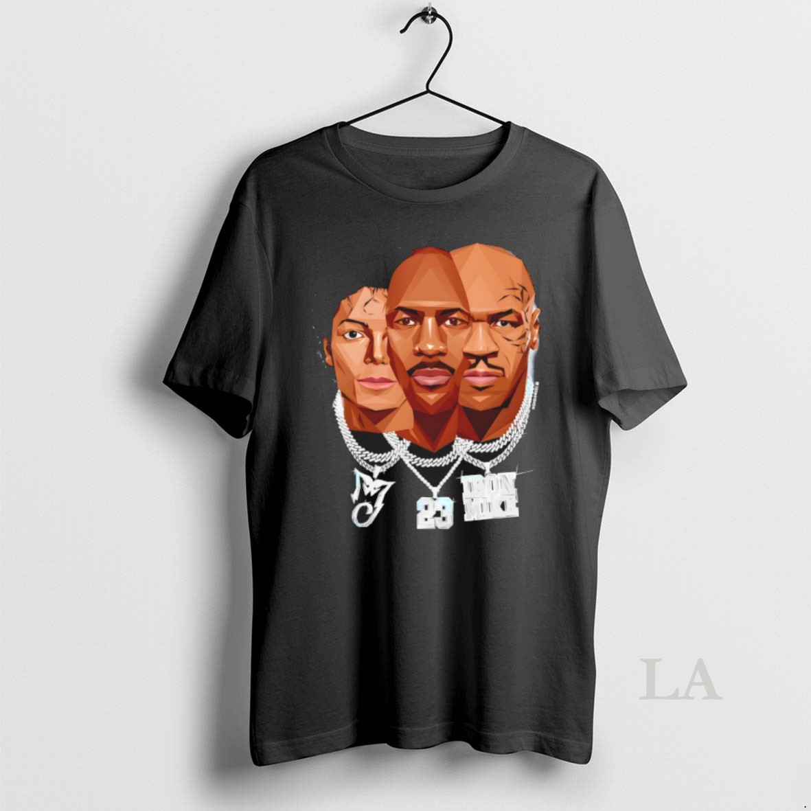 Original Jackson Michael Jordan Mike Tyson Iron Mike Big Head Sketch Shirt