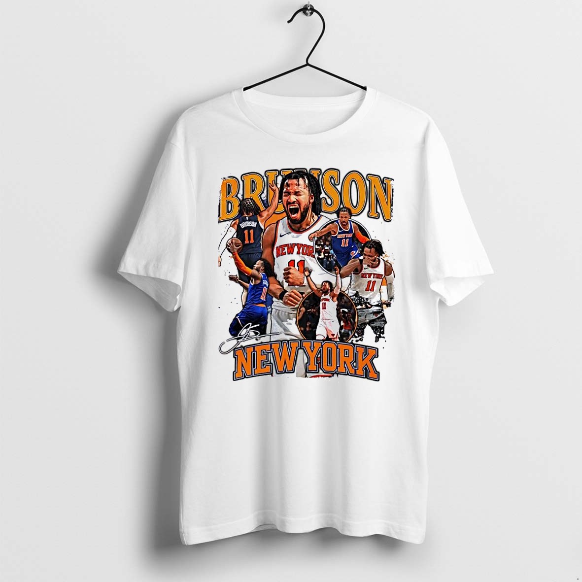 Original Jalen Brunson Player 11 New York Knicks Basketball Game Nba Brunson New York 11 White Tshirts