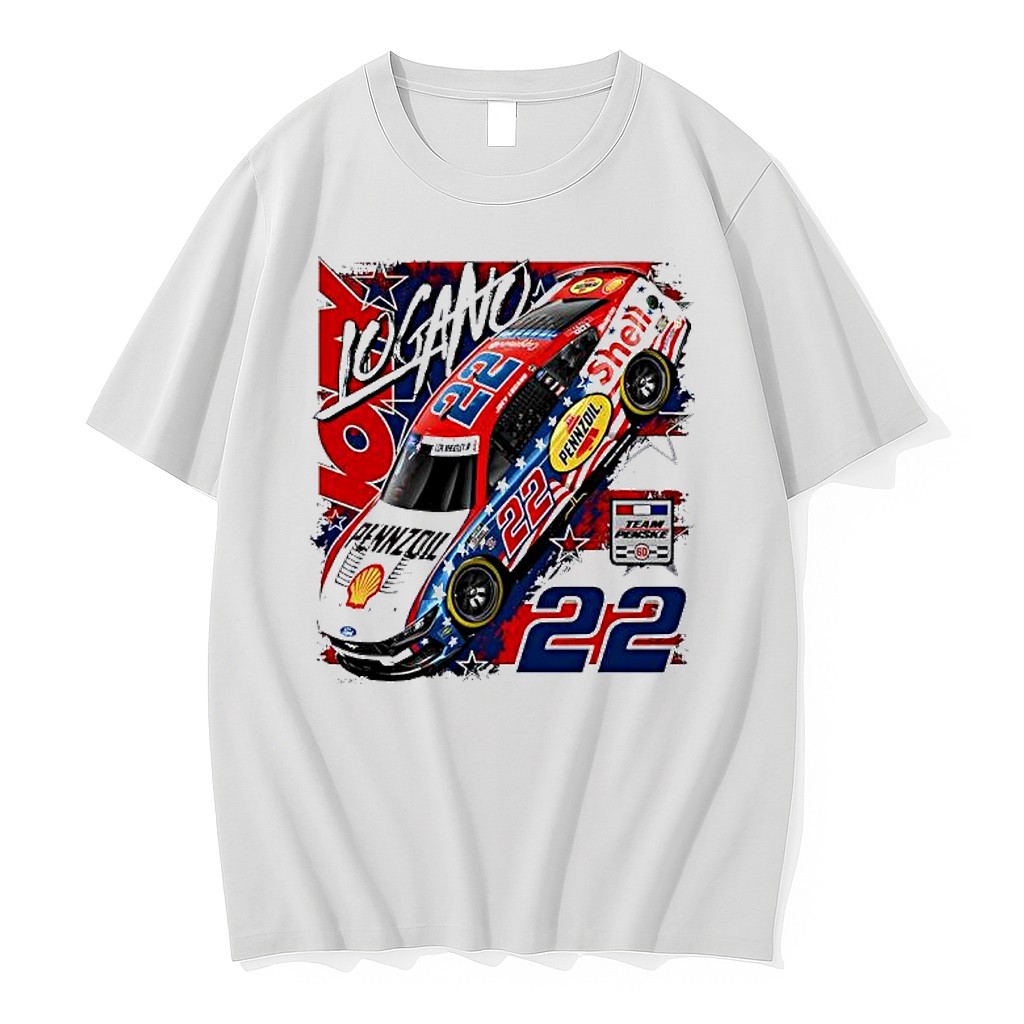 Original Joey Logano Team Penske Athletic Pennzoil Patriotic Tshirts