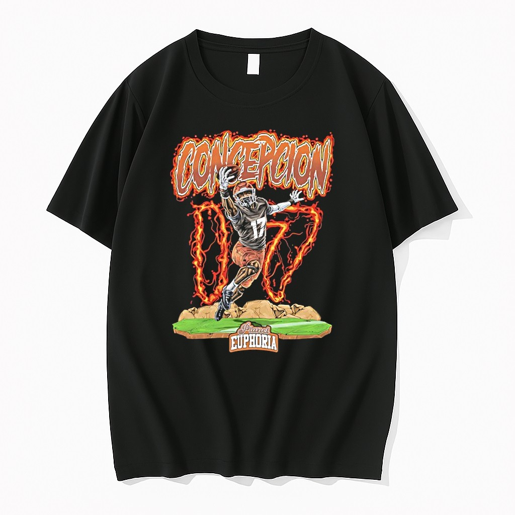 Original Kc Concepcion 17 Cleveland Brown Football Flame Comic Tshirts