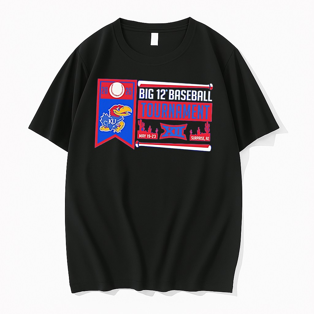 Original Kansas Jayhawks 2026 Big 12 Baseball Tournament Participant Tee Tshirts