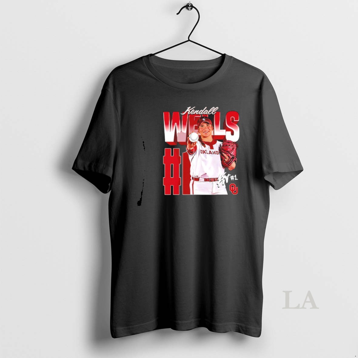 Original Kendall Wells 1 Oklahoma Sooners Softball Graphic Shirt