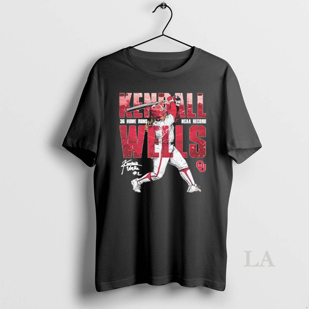Original Kendall Wells Oklahoma Sooners Softball 36 Home Runs Signature Shirt