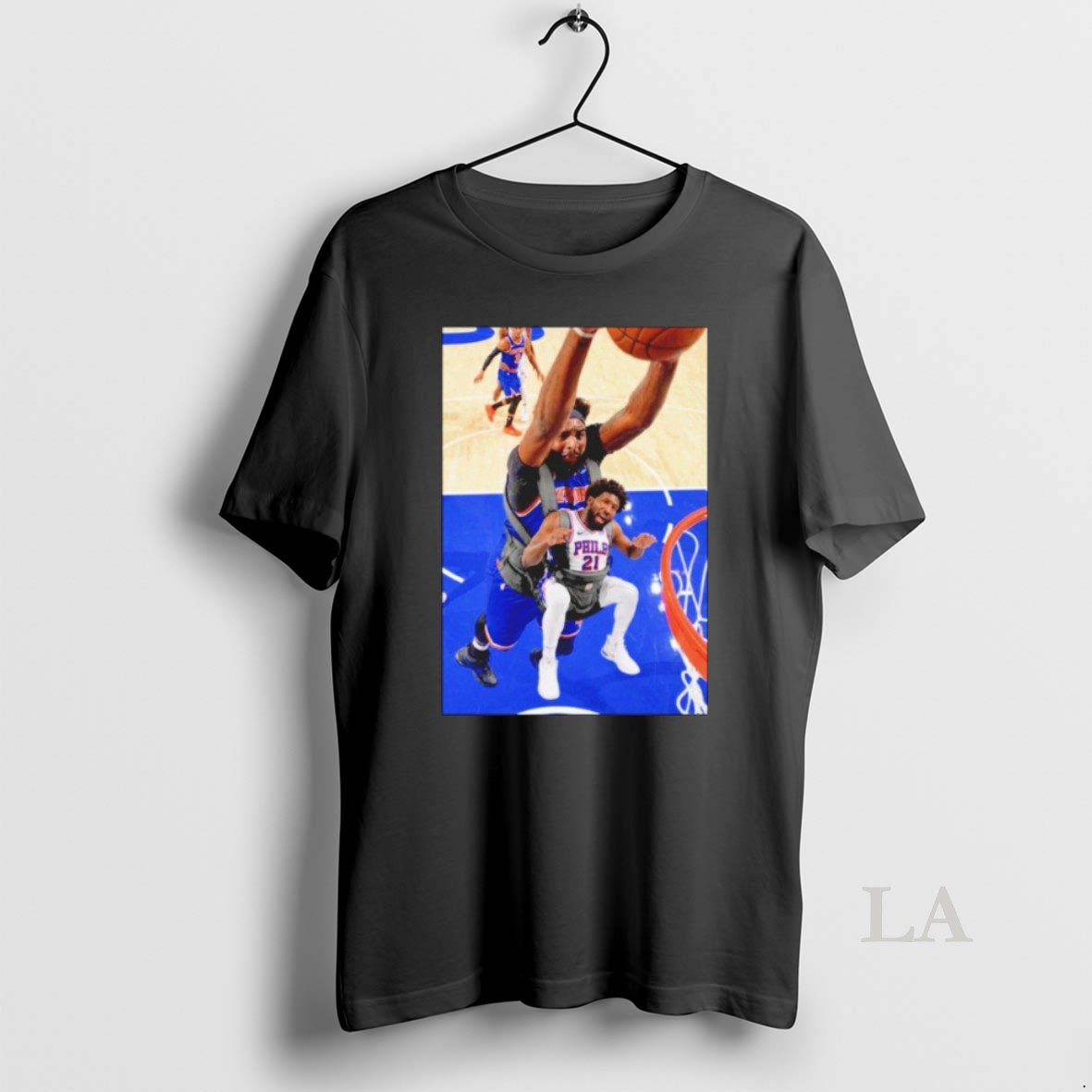 Original Knicks Mitchell Robinson Dunking On Joel Embiid Funny Shirt