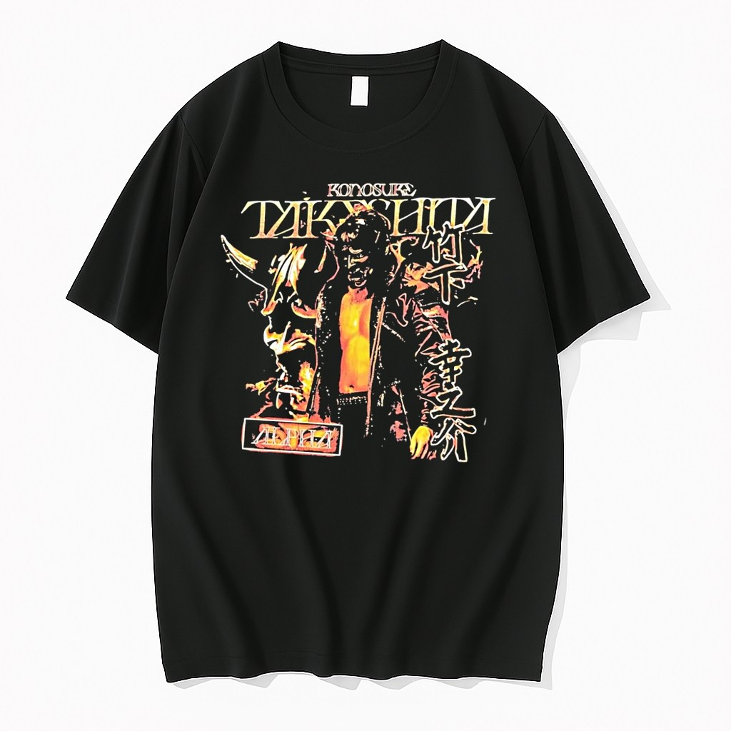 Original Konosuke Takeshita Aew Alpha Black Tshirts