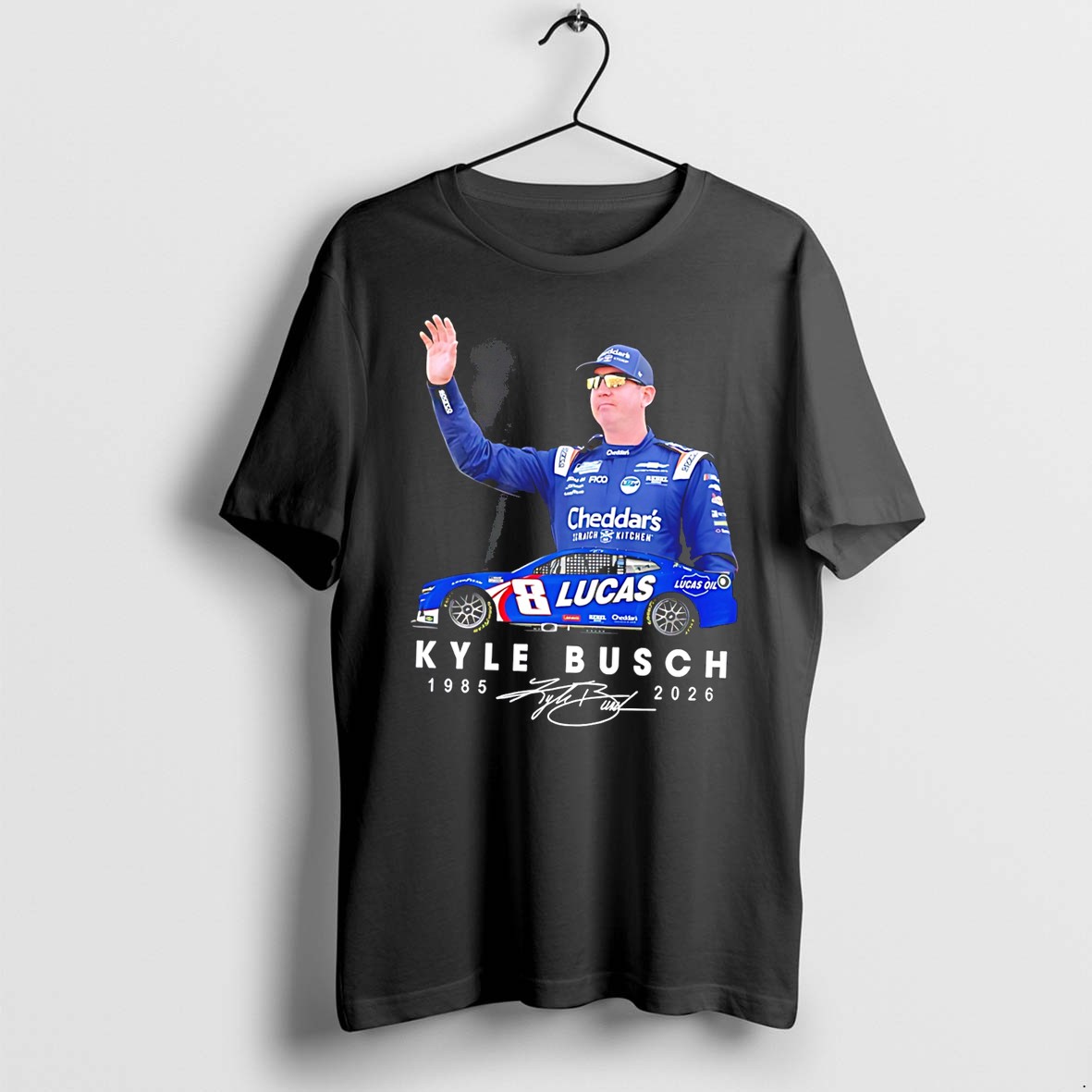 Original Kyle Busch 1985 2026 Number 8 Signature Tee Tshirts