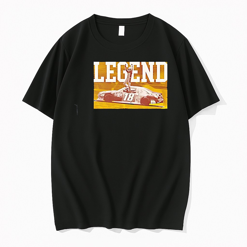 Original Kyle Busch Number 18 Mms Joe Gibbs Racing Nascar Cup Series Victory Legend Tshirts