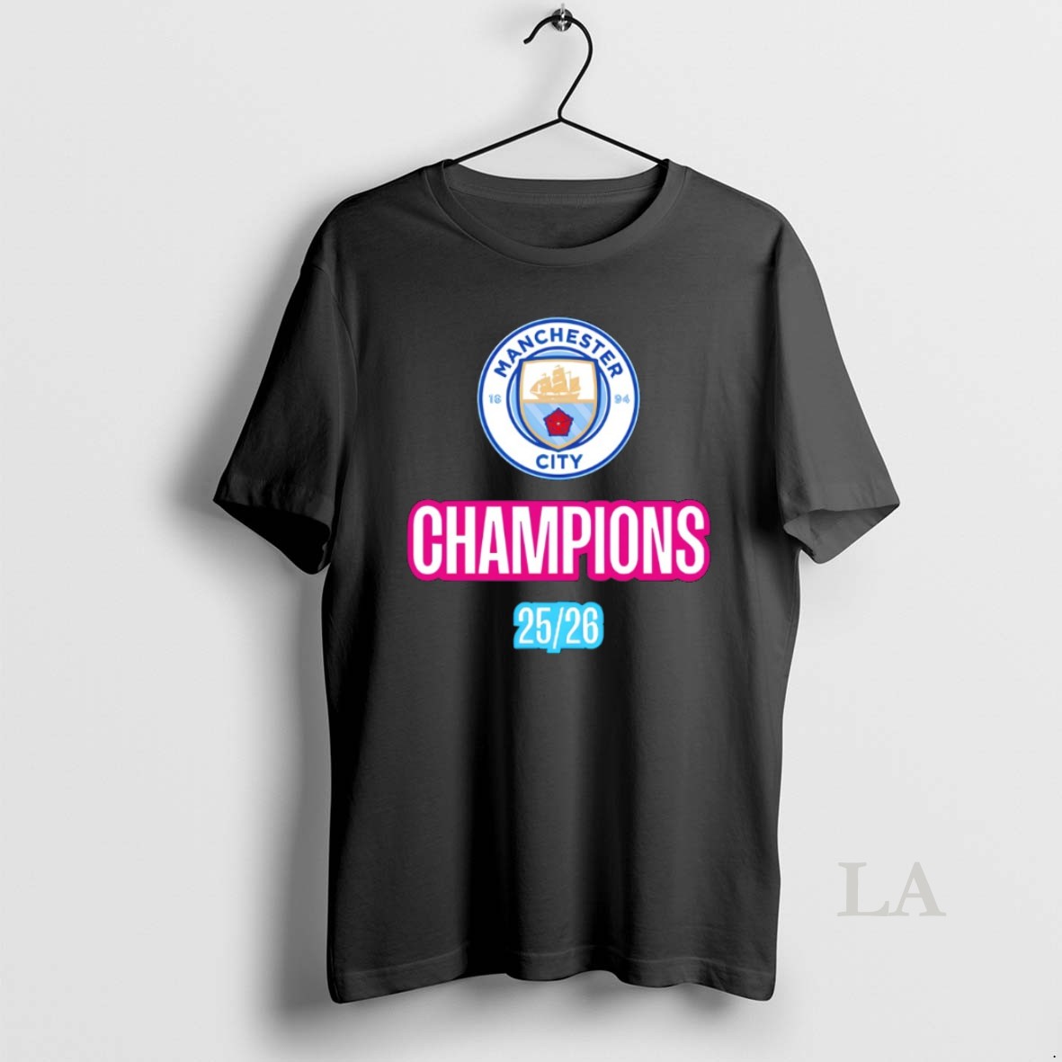 Original Manchester City Football Club 1894 Champions 25 26 Logo Shirt