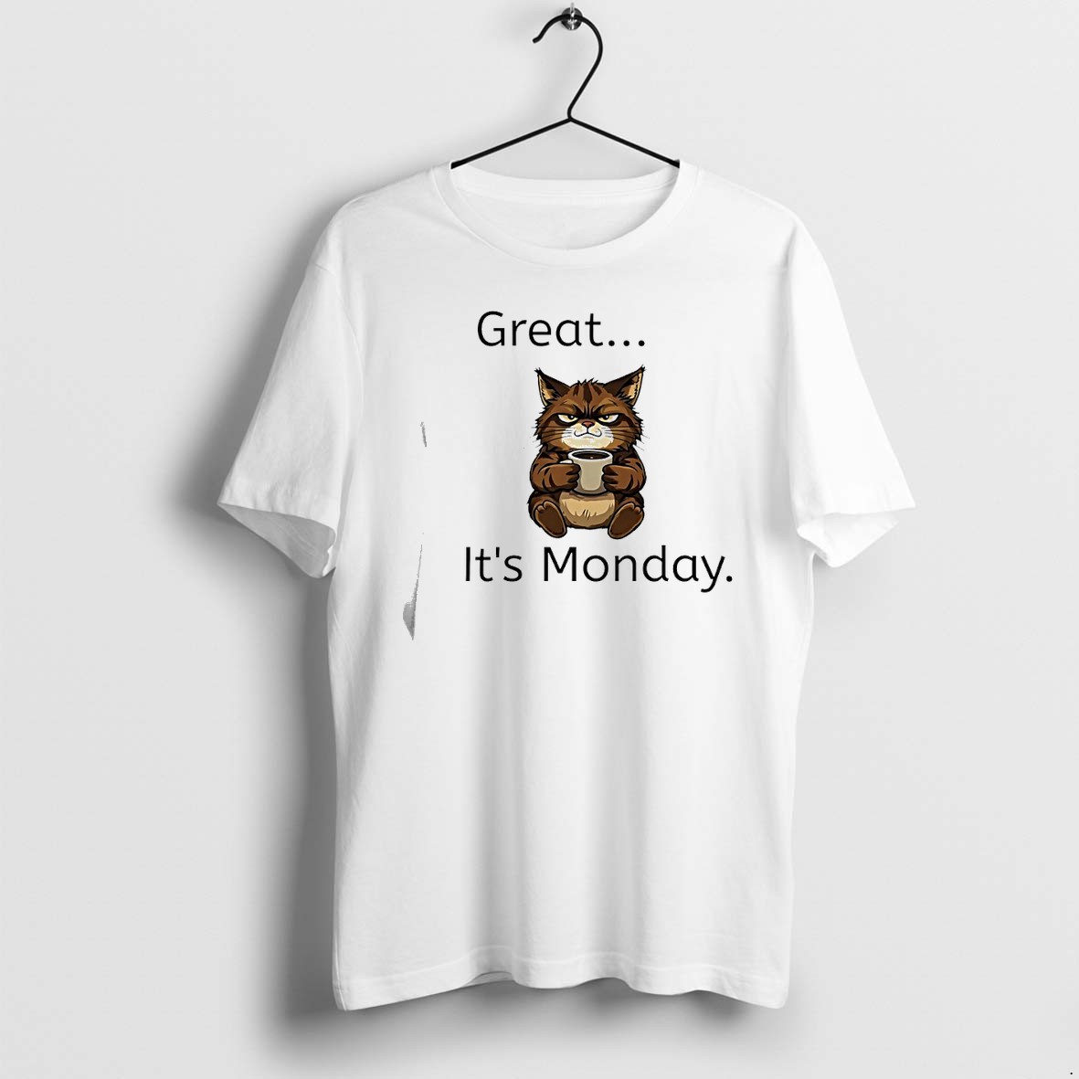 Original Monday Mood Cat Great Its Monday Tshirts