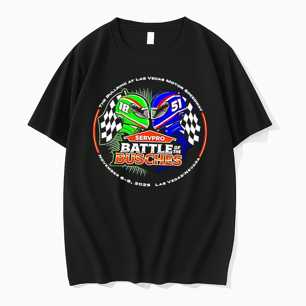 Original Nascar Kyle Kurt Busch Brothers Battle Of The Busches Las Vegas Motor Speedway 2026 Racing Event Black Tshirts